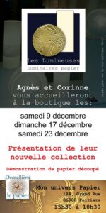Luminaires en papiers Agnès Clairand Corinne Dubreuil