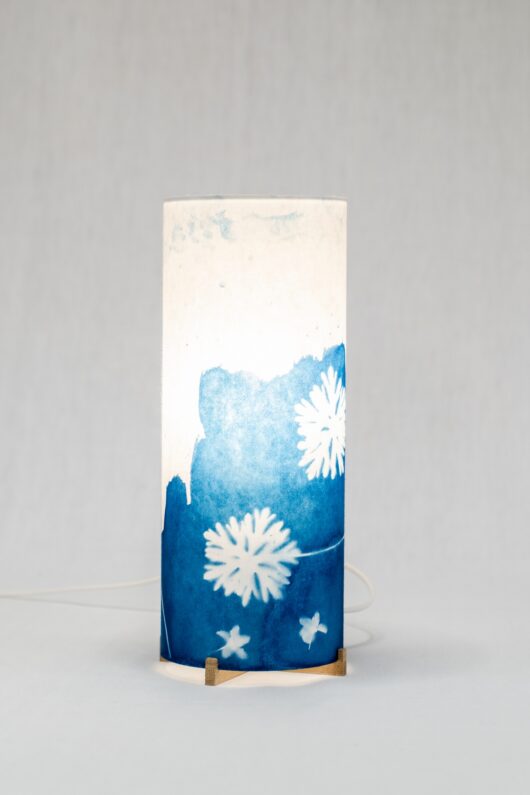 Lampe de chevet en cyanotype aux feuilles S1